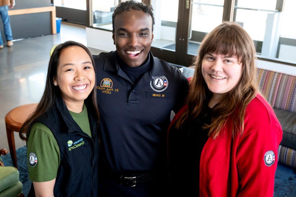 three americorps members